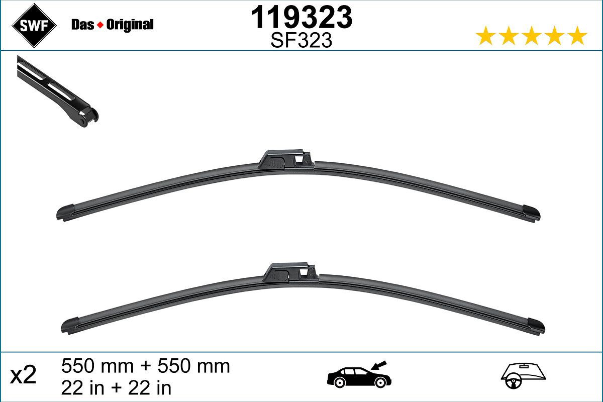 Escobillas delanteras SWF 119323 precio, desde 21,78 EUR