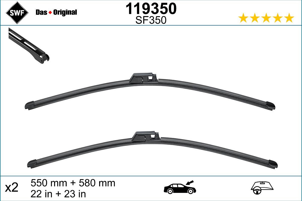 Escobilla del limpiaparabrisas del lado del conductor SWF 119350 precio, desde 34,45 EUR