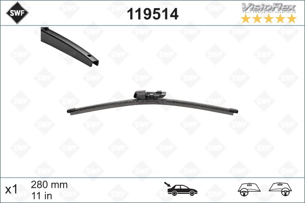 Escobilla del limpiaparabrisas trasero SWF 119514 precio, desde 5,60 EUR