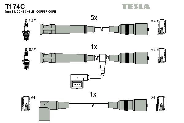 Precio del repuesto Cables de encendido 5  sedán