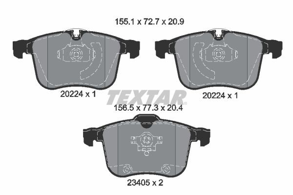 2022401 Textar Pastillas delanteras