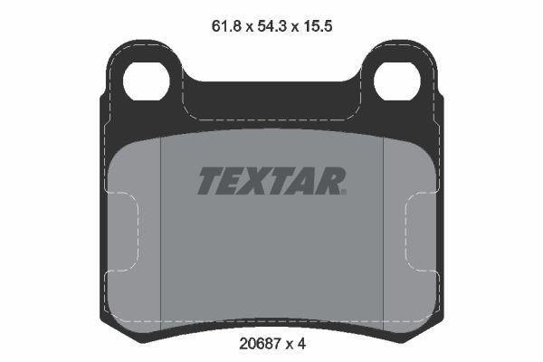 2068701 Textar Pastillas freno traseras