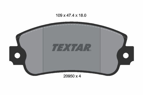 2095005 Textar Pastillas delanteras