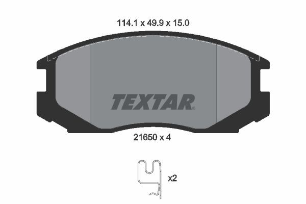 2165001 Textar Pastillas delanteras