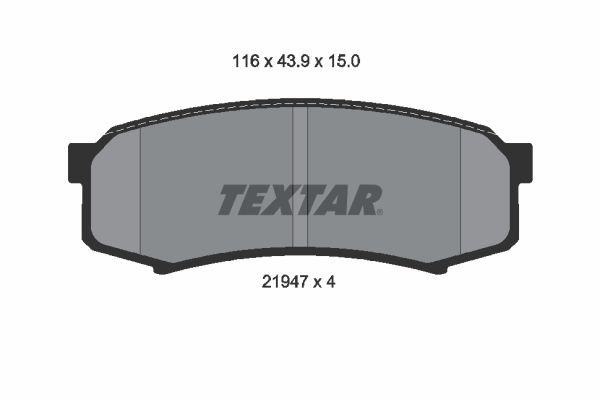 2194701 Textar Pastillas freno traseras