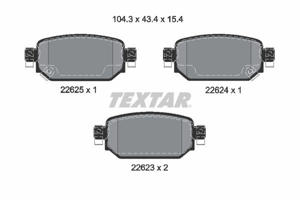 2262301 Textar Pastillas freno traseras