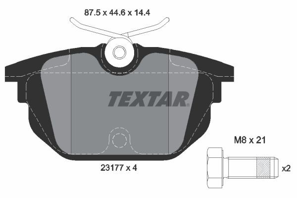 2317703 Textar Pastillas freno traseras