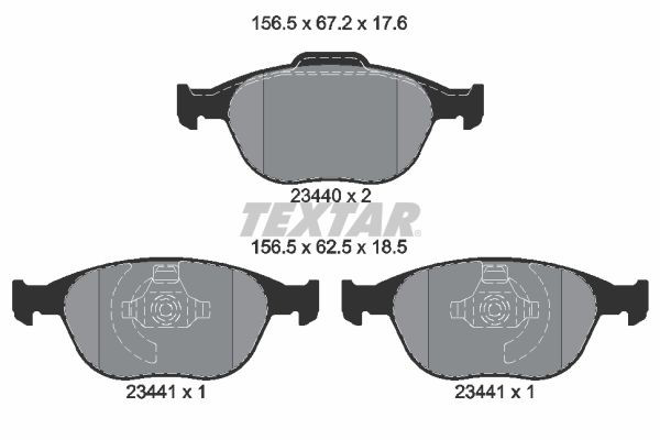 2344004 Textar Pastillas delanteras