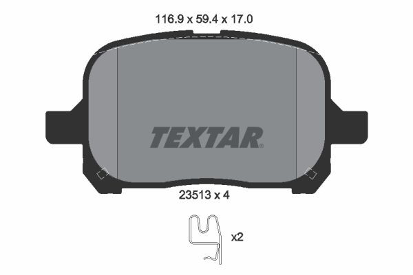 2351302 Textar Pastillas delanteras