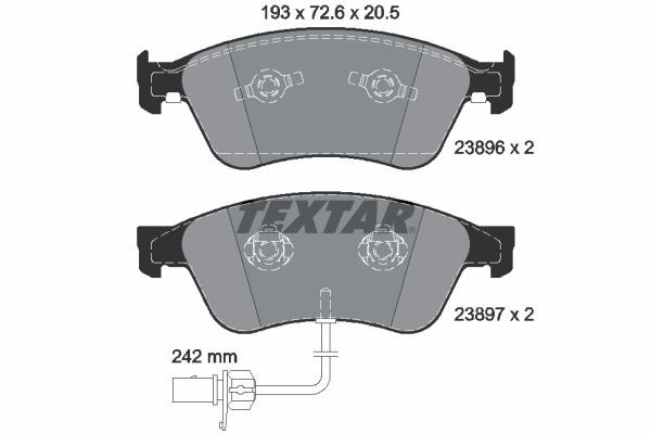 2389601 Textar Pastillas delanteras