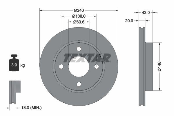 92051003 Textar Discos