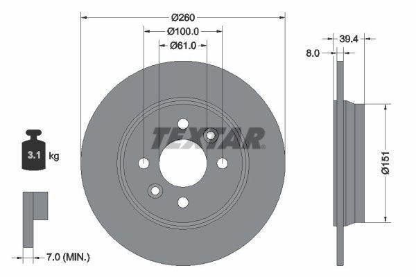Disco de freno trasero Renault Clio V hatchback (B7) (2019 - 2026) precio, desde 60,43 EUR