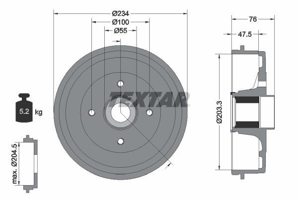  Tambor de freno trasero Renault LOGAN 2