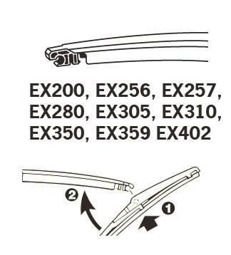 EX200 Trico Limpiaparabrisas trasero