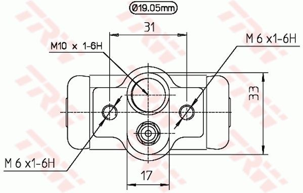 Cilindro de freno de rueda trasera para Honda Civic III AL, AJ, AG, AH
