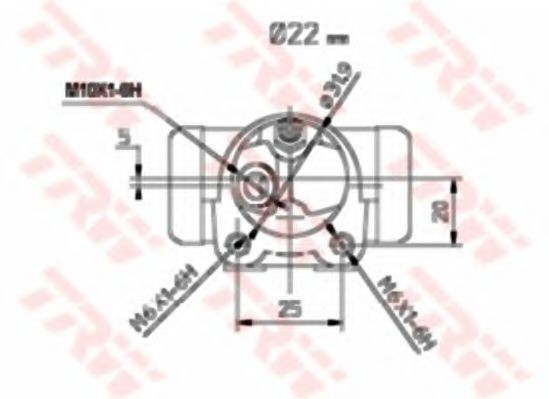  Cilindro de freno de rueda trasera Renault 21 