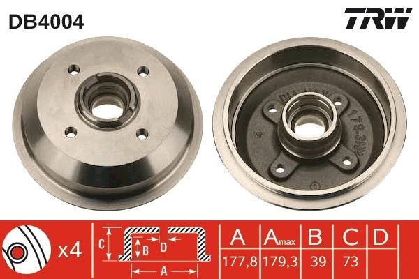 Tambor de freno trasero Ford Fiesta Mk1 hatchback (GBFT) (1976 - 1983) precio, desde 33,51 EUR