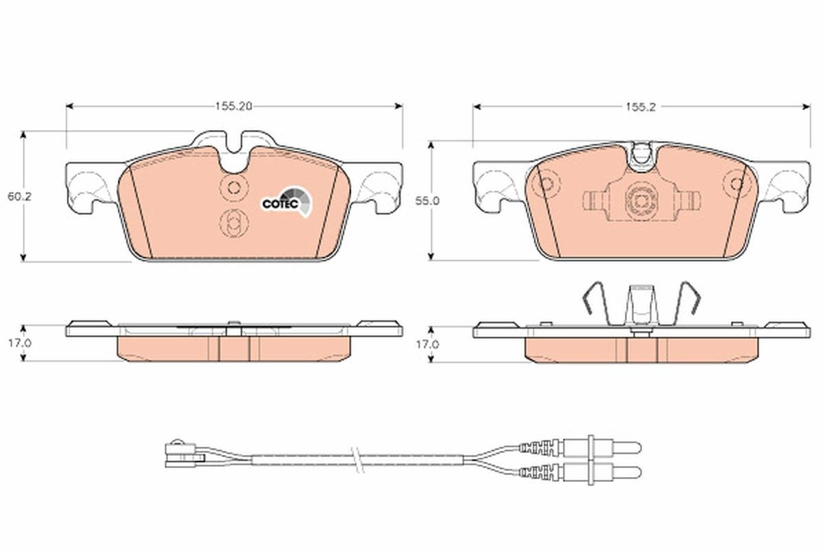 Pastillas de freno PF0854 Magneti Marelli