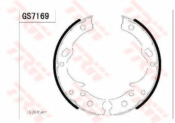 Zapatas de freno de mano 3616089TA0 Nissan/Infiniti
