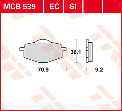 Pastillas freno delanteras TRW MCB539 precio, desde 20,95 EUR