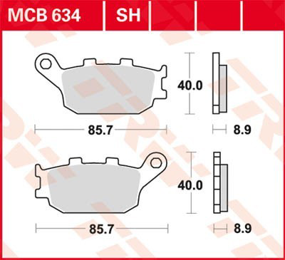 Comprar MCB634SH TRW Pastillas de freno traseras