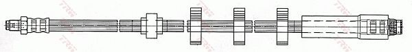 Tubo flexible de frenos delantero Peugeot 406 