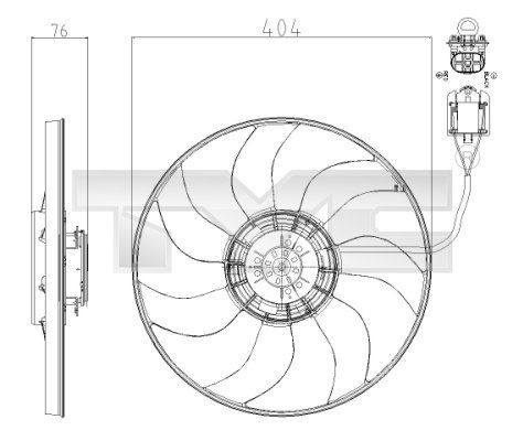 8250020 TYC Electroventilador del motor