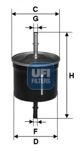 3162400 UFI Filtro de gasolina