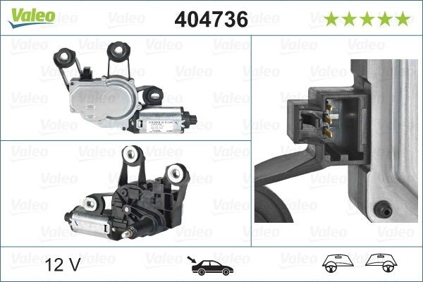 404736 VALEO Motor del limpiaparabrisas trasero