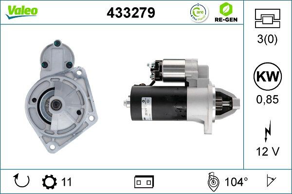 Burro de arranque  VALEO 433279 precio, desde 178,76 EUR