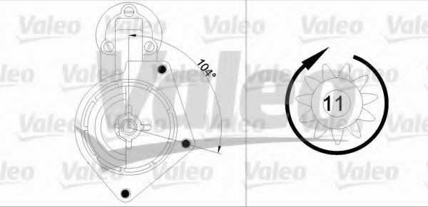 Motor de arranque 433279 VALEO