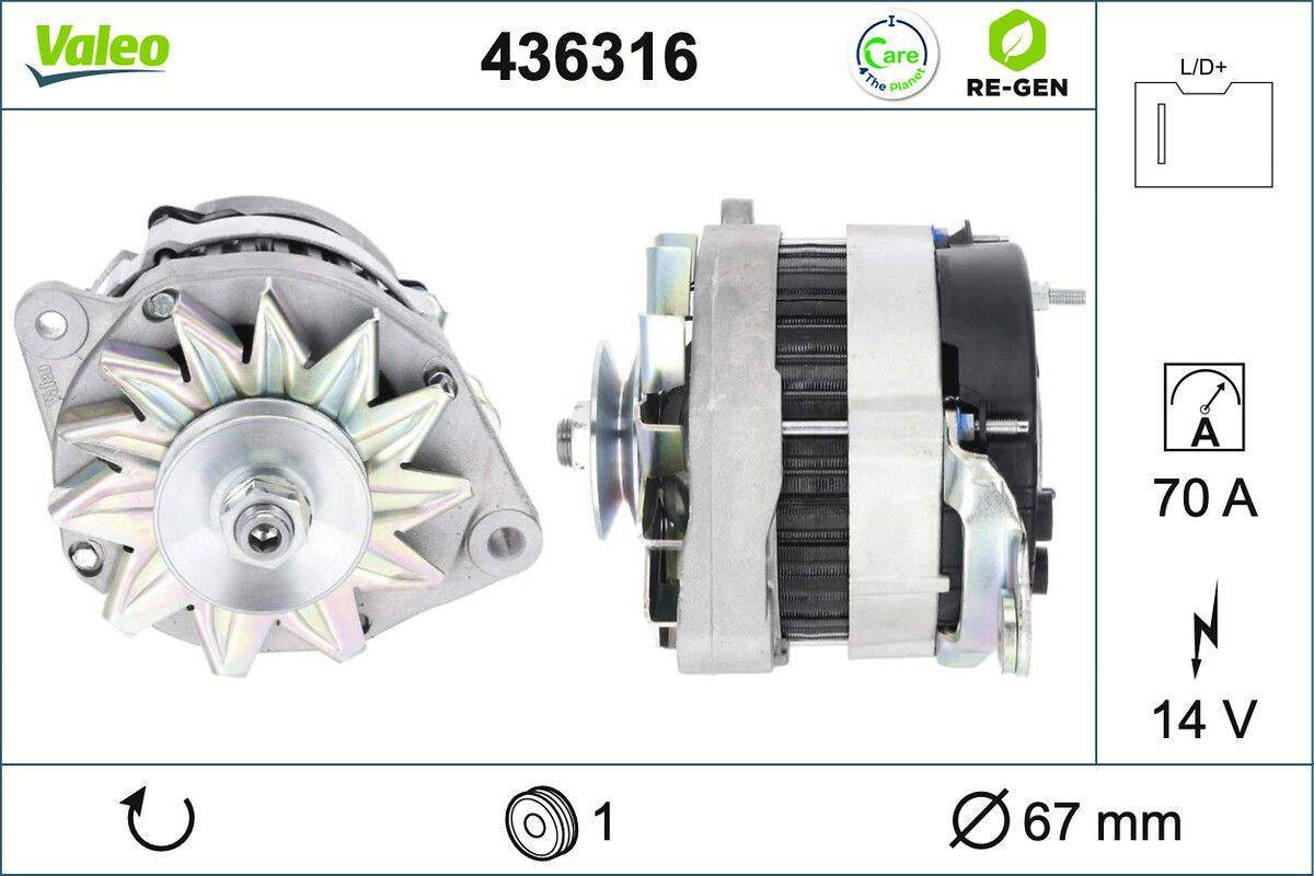 Alternador 436316 VALEO