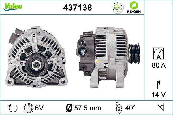 437138 VALEO Alternador de coche