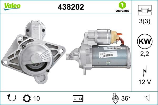 Motor de arranque 438202 VALEO