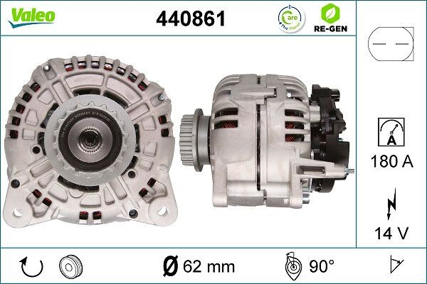 Alternador de coche para Porsche Cayenne II 92A