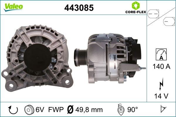 Alternador del motor VALEO 443085 precio, desde 81,77 EUR