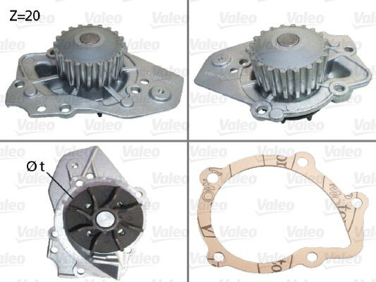 506014 VALEO Bomba refrigerante coche