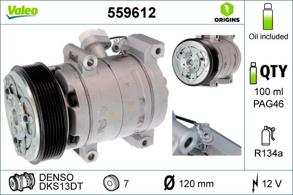 Compresor de aire acondicionado 559612 VALEO