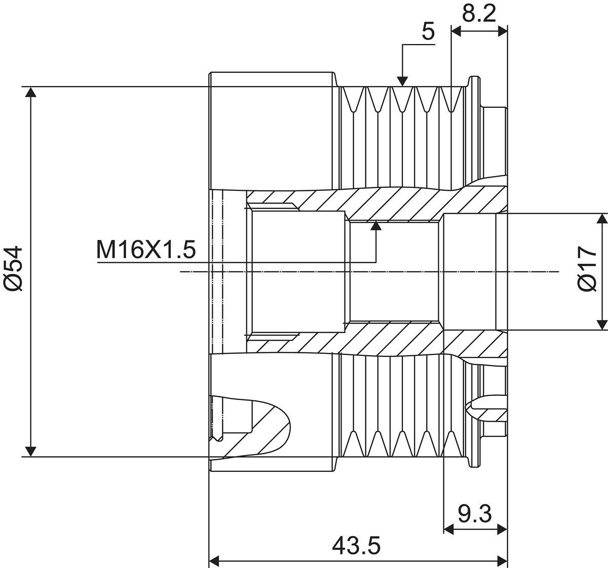 588007 VALEO Rueda libre alternador 