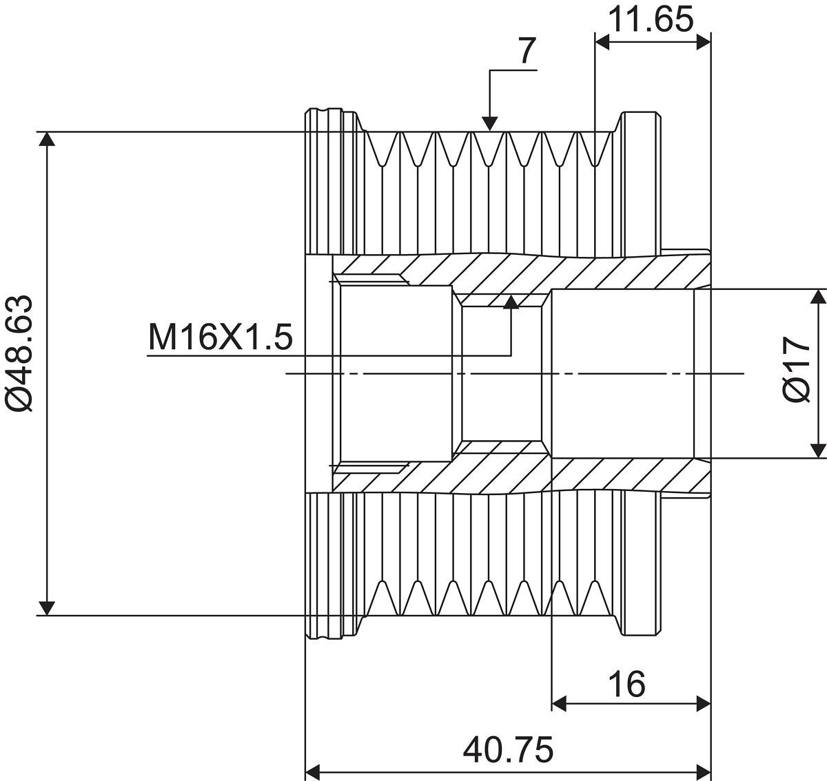 Polea alternador 588027 VALEO