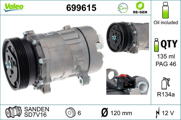 Compresor ac Volkswagen Golf III familiar (1H5) (1993 - 1999) precio, desde 213,00 EUR