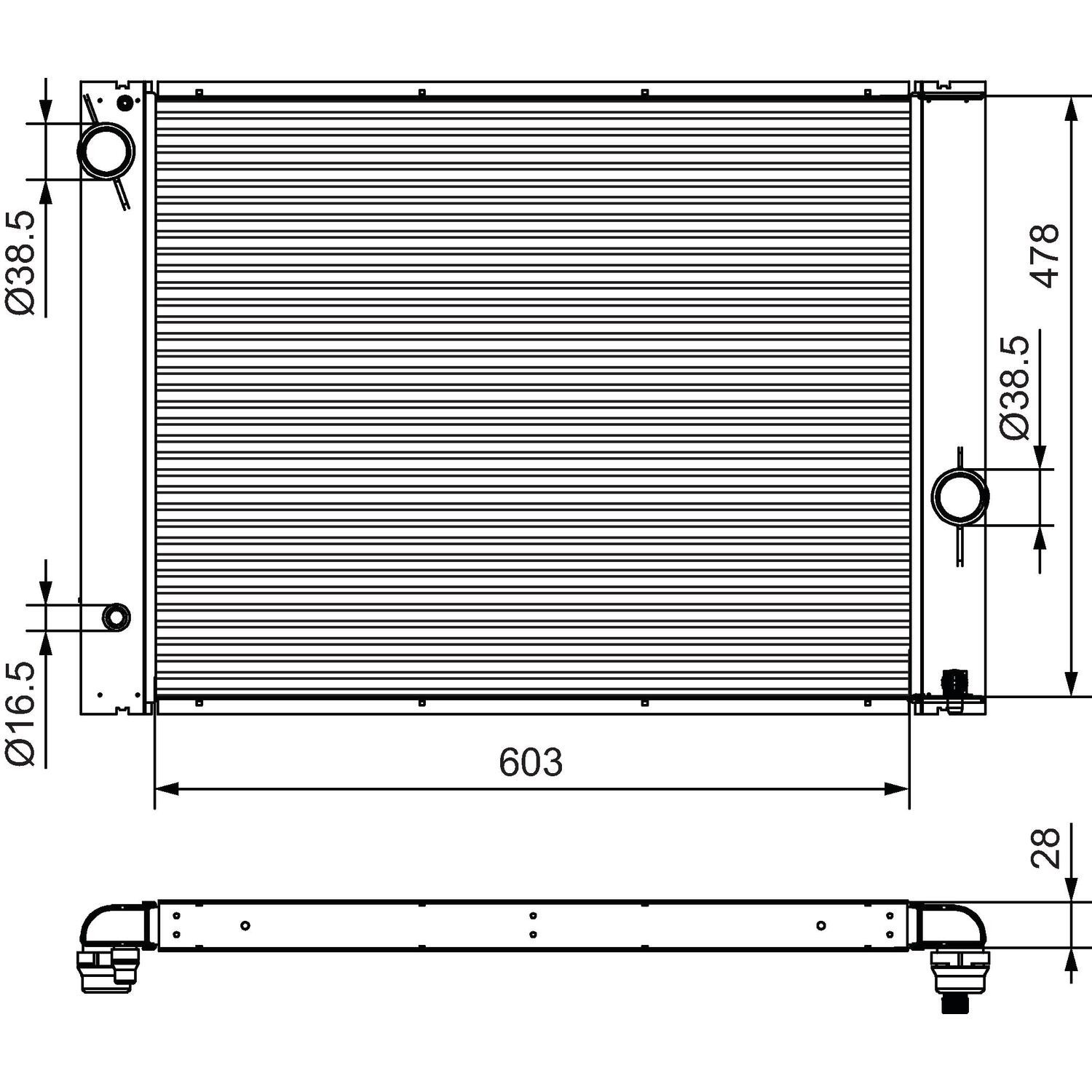Comprar B7216 HELLA Radiador de auto
