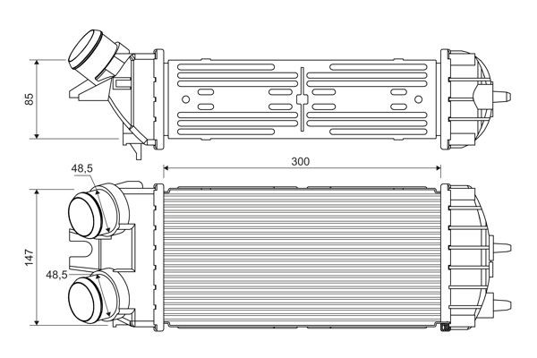 Enfriador de aire de admisión para Citroen Berlingo  (M)