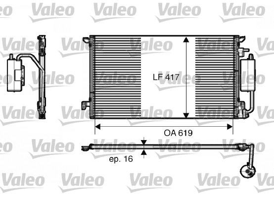 Condensador aire acondicionado 817809 VALEO