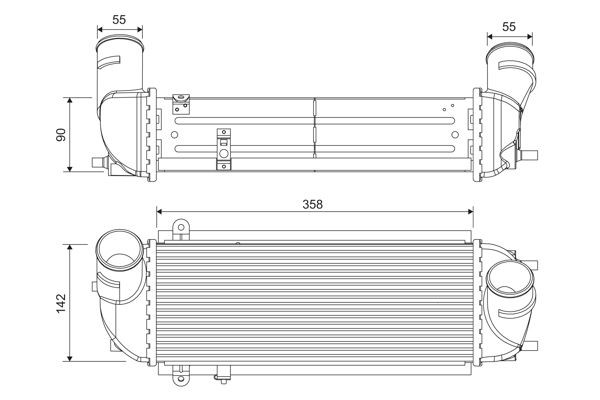 Radiador de aire, intercooler Hyundai Santa Fe III (DM)