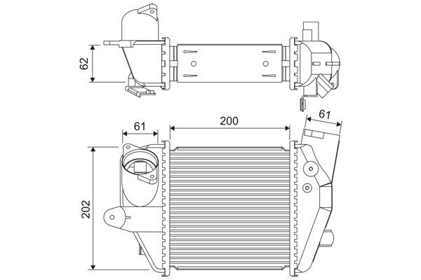 Radiador de intercooler Mazda 5 II (2007-2010)