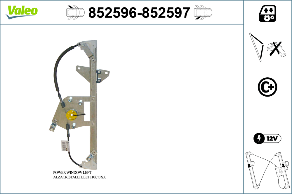 Comprar AC1027 Magneti Marelli Mecanismo de elevalunas de la puerta trasera izquierda