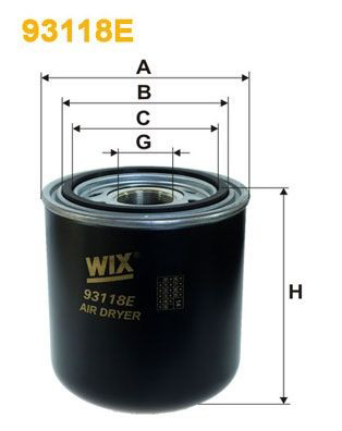 93118E WIX Filtro del desecador de aire (separador de agua y aceite) (camión)