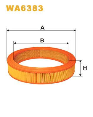 WA6383 WIX Filtro de aire de motor