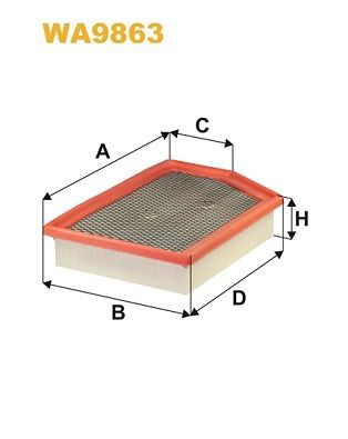 WA9863 WIX Filtro de aire de motor